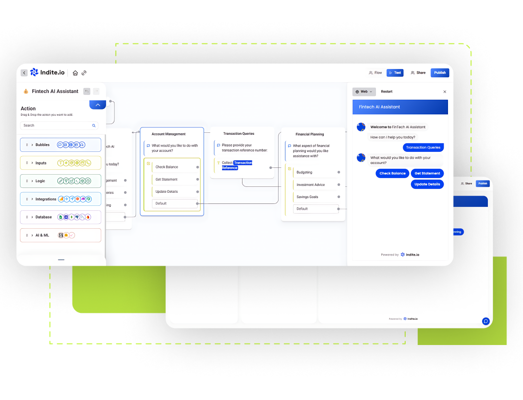 Elevate Fintech with an AI Agent & Chatbot Builder
